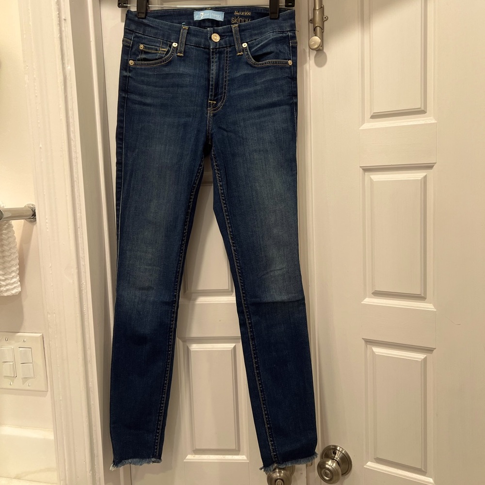 7 For All Mankind Ankle Crop Skinny Jeans